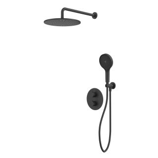 Душевой комплект термостатический WHITECROSS Y YSET08TOPBL чёрный матовый